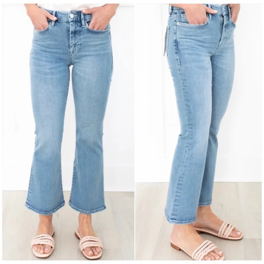 Frame Denim Le One Crop Mini Boot Casper Size 2